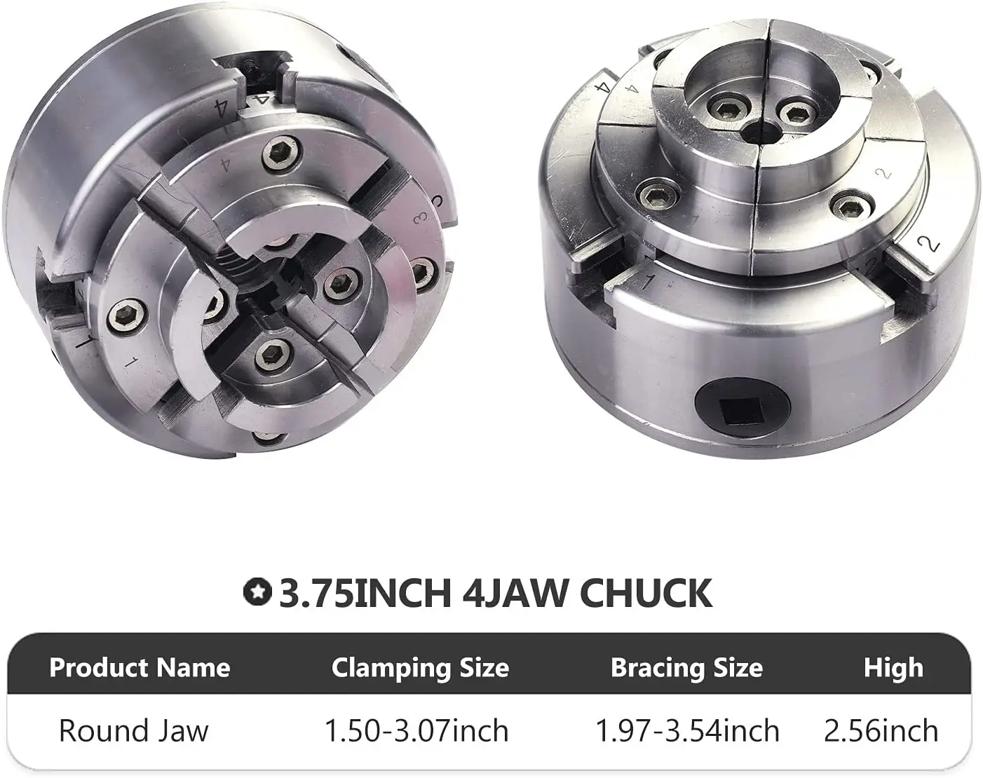 1”-8 M33X3.5 4 Jaws Wood Lathe Chuck Set 3.75 4.5 5.5 Inch Bevel Gear Self-Centering Scroll Chuck Woodworking Turning Tools – 4.5In 1 Inch-8 1”-8 M33X3.5 4 Jaws Wood Lathe Chuck Set 3.75 4.5 5.5 Inch Bevel Gear Self-Centering Scroll Chuck Woodworking Turning Tools – 4.5In 1 Inch-8