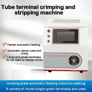 220V/110V 0.5-4.0mm Automatic Peeling Twisted Wire Crimping Machine Electric Pre Insulated Round Tube Terminal Crimping Machine – 110V