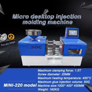 220V/110V Mini-220 3T 50g Horizontal Injection Molding Machine Automatic Mini-100 1.5T 30g Plastic Processing Molding Machine – Mini 220 220V