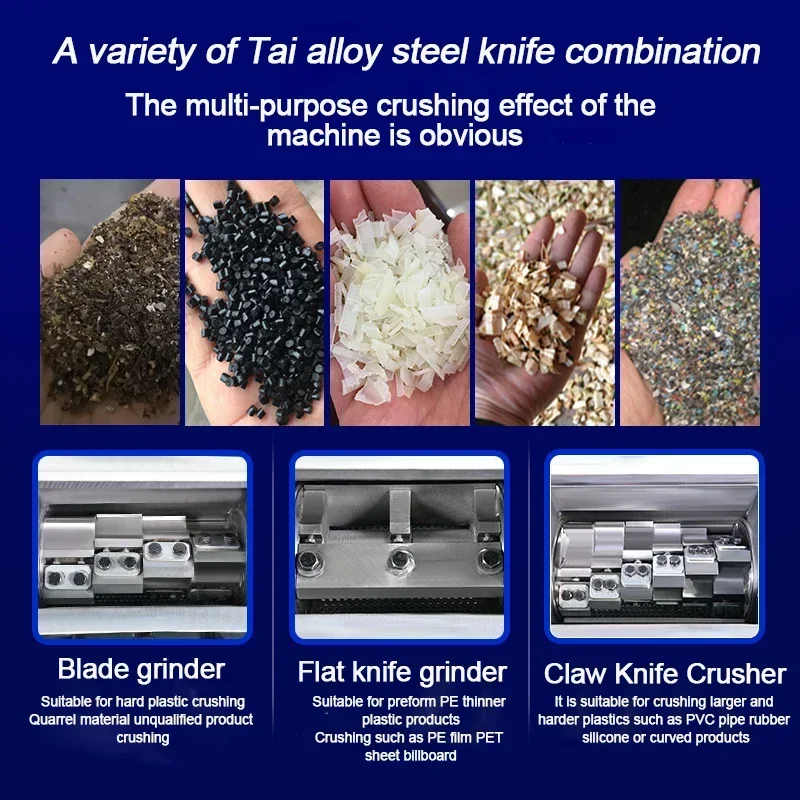 380V 3700W Plastic Crusher Machine Silent Powerful Abs Crusher Industrial Multifunctional Side Feeder Plastic Crusher Machine – Flat Knife 380V 3700W Plastic Crusher Machine Silent Powerful Abs Crusher Industrial Multifunctional Side Feeder Plastic Crusher Machine – Flat Knife
