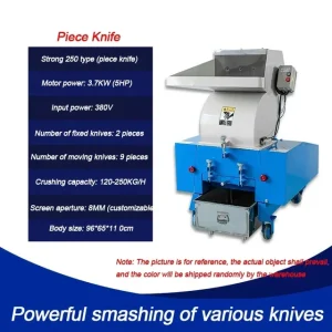 380V 3700W Plastic Crusher Machine Silent Powerful ABS Crusher Industrial Multifunctional Side Feeder Plastic Crusher Machine – Flat Knife