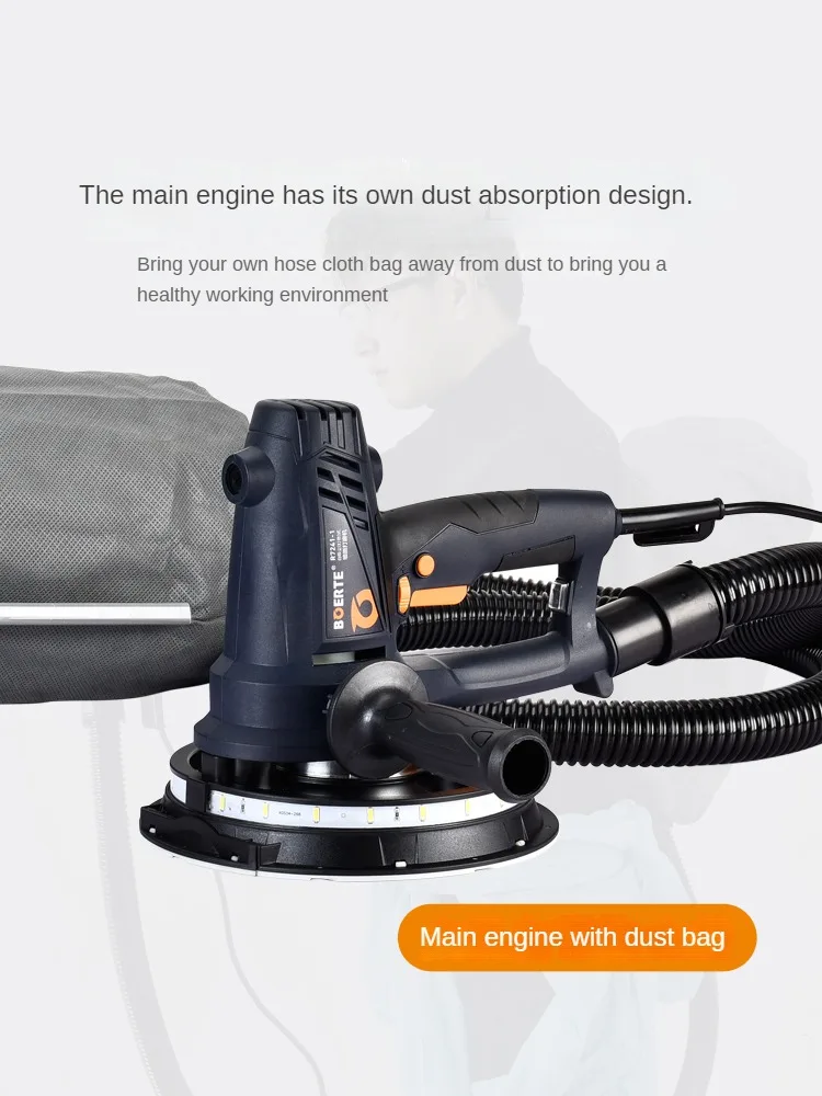 7 Inch Wall Putty Polisher 750W Led Self-Vacuum Sandpaper Grinding Drywall Sander Machine Floor Wall Putty Polishing Machine – Polisher 100Pc Paper 7 Inch Wall Putty Polisher 750W Led Self-Vacuum Sandpaper Grinding Drywall Sander Machine Floor Wall Putty Polishing Machine – Polisher 100Pc Paper