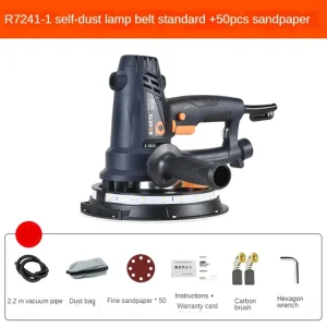 7 inch Wall Putty Polisher 750W LED Self-vacuum Sandpaper Grinding Drywall Sander Machine Floor Wall Putty Polishing Machine – Polisher 50pc paper 7 inch Wall Putty Polisher 750W LED Self-vacuum Sandpaper Grinding Drywall Sander Machine Floor Wall Putty Polishing Machine – Polisher 50pc paper