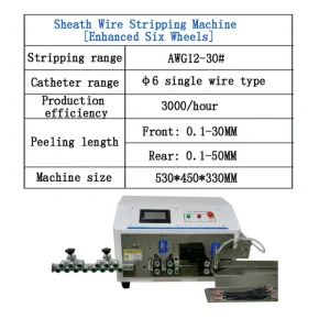 Automatic Wire Stripper Machine Electric 0.1-70mm Copper Wire Stripper Computer Cable Wire Stripping Peeling Cutting Machine – Enhanced 6 wheels – 110V Automatic Wire Stripper Machine Electric 0.1-70mm Copper Wire Stripper Computer Cable Wire Stripping Peeling Cutting Machine – Enhanced 6 wheels – 110V