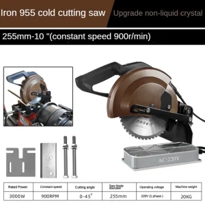 Cold Saw 10 inch 14 inch Pipe Cutting Machine Aluminum Alloy Screw Pipe Iron Stainless Steel Plate Cold Cutting Saw – 10 inch upgrade