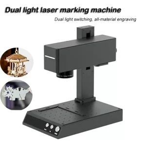 Fiber Laser Marking Machine 10W Dual Light All Material Plastic Stainless Steel Coding Machine Automatic Small Metal Carving – Single light source – EU