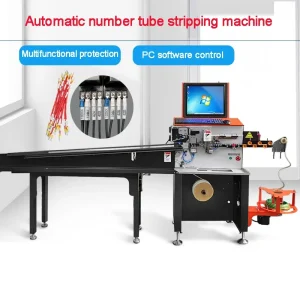 Secondary Line Full Automatic Opening and Threading Machine Wire Cutting Peeling End Printing Number Sleeve Number Tube Machine Secondary Line Full Automatic Opening and Threading Machine Wire Cutting Peeling End Printing Number Sleeve Number Tube Machine