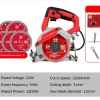 Shijing 9320 Electric Circular Saw for Stone Marble Brick Wood Cutting Machine CeramicTile Cutter with 5 Original Blades – saw x 5 red blades