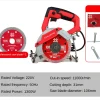 Shijing 9320 Electric Circular Saw for Stone Marble Brick Wood Cutting Machine CeramicTile Cutter with 5 Original Blades – saw x 1 red blade