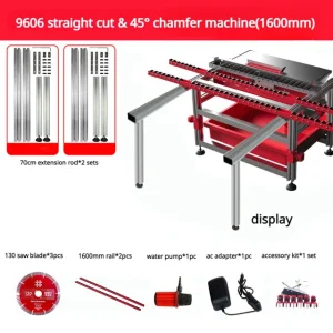 Shijing 9605 45 Degree Chamfering Straight Cut Machine Dust Free Water Cutter Slab Ceramic Tile Cutting Machine – 1.6m x 2 extend rod Shijing 9605 45 Degree Chamfering Straight Cut Machine Dust Free Water Cutter Slab Ceramic Tile Cutting Machine – 1.6m x 2 extend rod