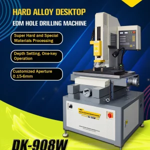 DK-908W EDM small hole Drilling Machine Ø0.15-3mm for Super Hard Alloy and Metal Depth Setting&One-Key Processing