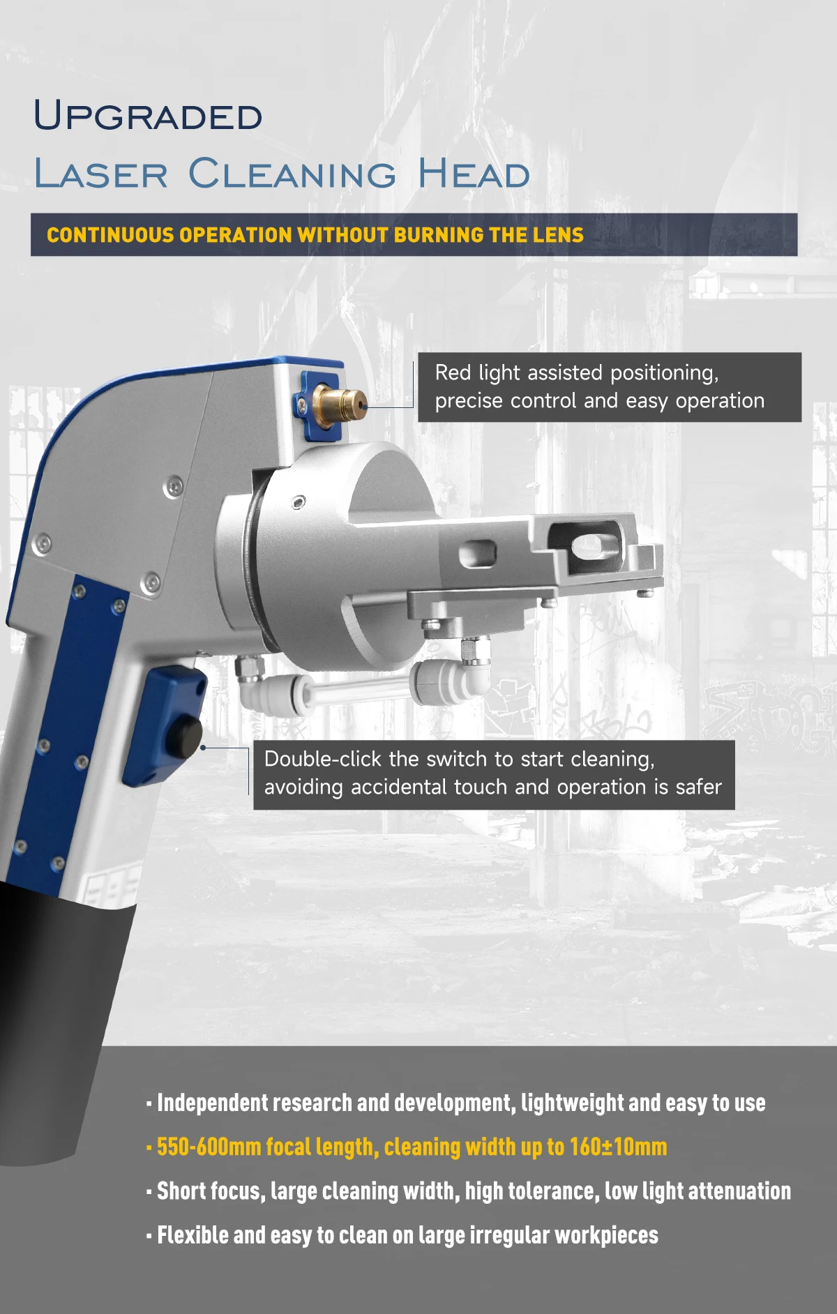 Laser Cleaning Machine Max Source Cable Length 20M High Efficiency Continuous Cleaner Rust Removal For Paint/Oil/Coating Mobile – 3000W Laser Cleaning Machine Max Source Cable Length 20M High Efficiency Continuous Cleaner Rust Removal For Paint/Oil/Coating Mobile – 3000W