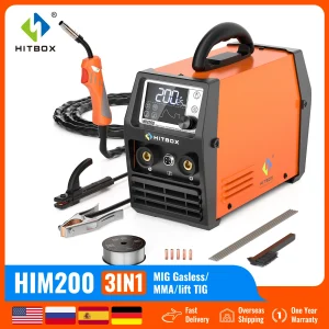 HITBOX MIG Gasless Welding Machine HIM200 3 in1 Gas Shielded Voltage 110/220V MIG/MMA Lift TIG ARC Welder