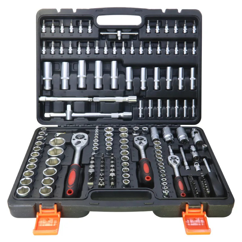 Hand Tools Set Sleeve Ratchet Wrench Repair Vehicle Multi-Function Sleeve Assembly Toolbox Hand Tools Set Sleeve Ratchet Wrench Repair Vehicle Multi-Function Sleeve Assembly Toolbox