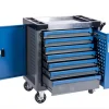 Tool Trolley Cabinet for Storage Auto Tools Set Cart Tool Set Tray Truck Auto Repair Workshop Hardware Toolbox Cart Repair – Blue Grey No Tool