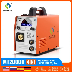 HITBOX MIG Welding Machine 4 in 1 MIG Gasless CO2 Gas Shielded Welding Machine MT2000II Single Voltage 220V~240V MMA Lift TIG HITBOX MIG Welding Machine 4 in 1 MIG Gasless CO2 Gas Shielded Welding Machine MT2000II Single Voltage 220V~240V MMA Lift TIG