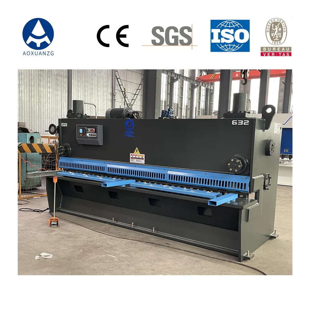 Qc11K-6×3200 Sheet Metal Cutting Hydraulic Guillotine Shearing Machine With E21S Qc11K-6×3200 Sheet Metal Cutting Hydraulic Guillotine Shearing Machine With E21S
