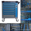 Tool Trolley Cabinet for Storage Auto Tools Set Cart Tool Set Tray Truck Auto Repair Workshop Hardware Toolbox Cart Repair – Grey 258PC