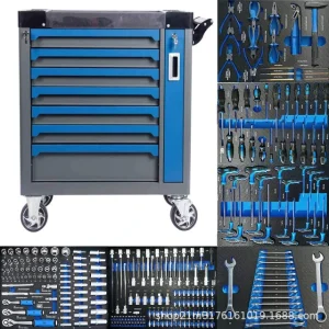 Tool Trolley Cabinet for Storage Auto Tools Set Cart Tool Set Tray Truck Auto Repair Workshop Hardware Toolbox Cart Repair – Grey 258PC Tool Trolley Cabinet for Storage Auto Tools Set Cart Tool Set Tray Truck Auto Repair Workshop Hardware Toolbox Cart Repair – Grey 258PC