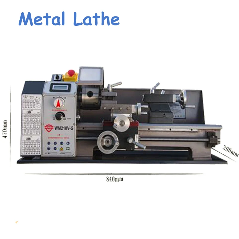 600W Metal Lathe All Steel Lathe Machine High Power Motor Machine Tool With Switch Control Wm210V-G 600W Metal Lathe All Steel Lathe Machine High Power Motor Machine Tool With Switch Control Wm210V-G