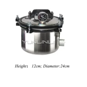 8L Sterilization Autoclave Pot Stainless Steel Portable Pressure Steam Sterilizer Pot Surgical Medical With Anti-Dry XFS-260 8L Sterilization Autoclave Pot Stainless Steel Portable Pressure Steam Sterilizer Pot Surgical Medical With Anti-Dry XFS-260
