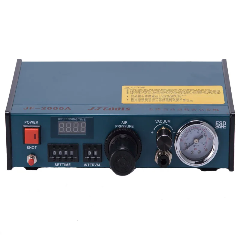 Automatic Glue Dispenser 220V/110V Digital Display Pneumatic Dispenser Ab Hot Melt Triaxial Injection Glue Machine 50W Jf-2000A – 110V Automatic Glue Dispenser 220V/110V Digital Display Pneumatic Dispenser Ab Hot Melt Triaxial Injection Glue Machine 50W Jf-2000A – 110V