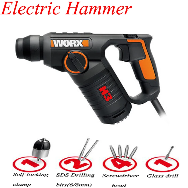 Multi-Function Electric Hammer Drill Wall Concrete Impact Drill Household Electric Tool Wx346 Multi-Function Electric Hammer Drill Wall Concrete Impact Drill Household Electric Tool Wx346