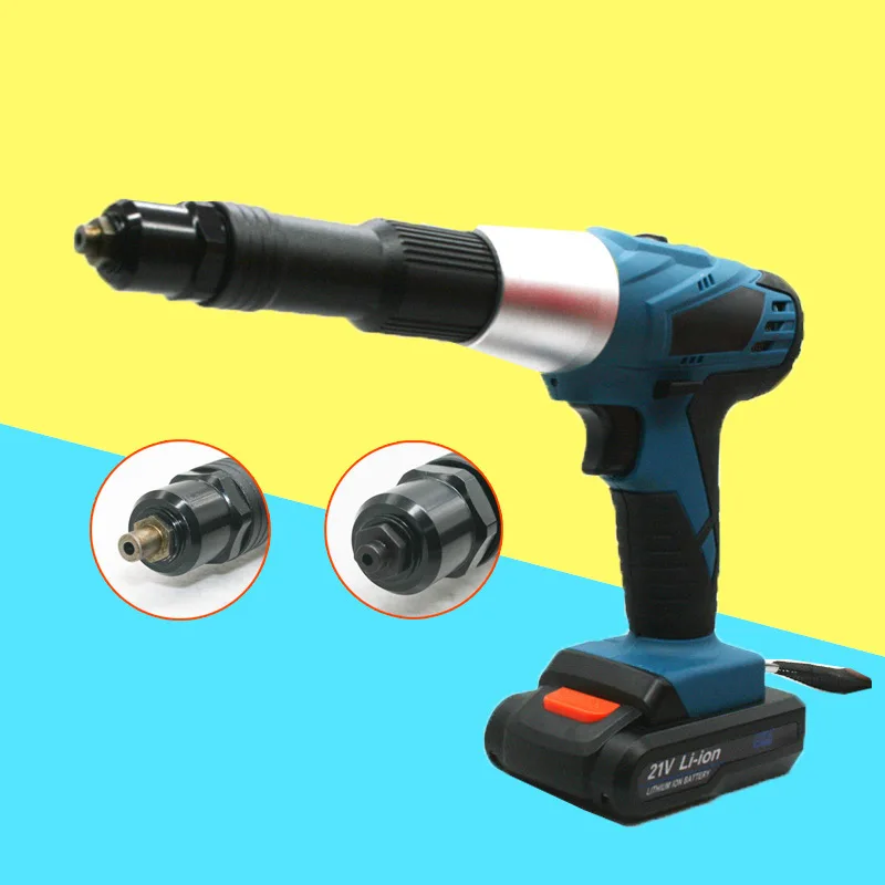 21V Electric Rivet Gun Portable Cordless Rechargeable Electric Blind Riveter Gun Support 2.4-4.8Mm Rivet 21V Electric Rivet Gun Portable Cordless Rechargeable Electric Blind Riveter Gun Support 2.4-4.8Mm Rivet