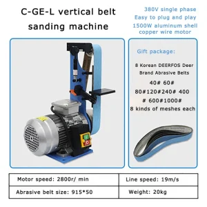 15KW Vertical Multifunctional Electric Belt Sander DIY Polishing Grinding Machine Cutter Edges Sharpener Grinder – 380V 15KW Vertical Multifunctional Electric Belt Sander DIY Polishing Grinding Machine Cutter Edges Sharpener Grinder – 380V