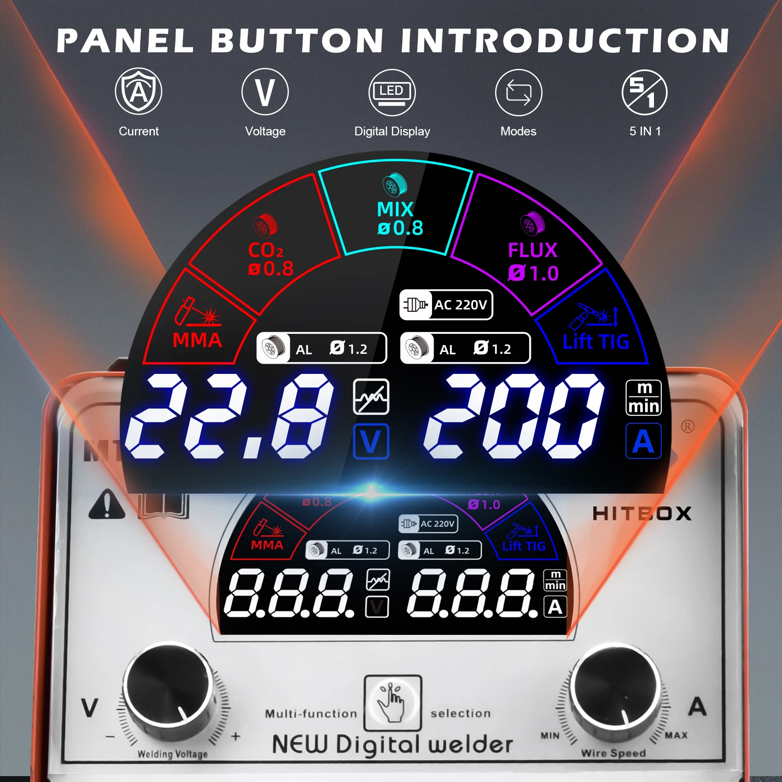 Hitbox 5 In 1 Welding Machine Mt2000Ii Mig Welder Tig Mma Semi-Automatic Igbt Inverter Mixed Gas Gasless Metal Decoration Tools Hitbox 5 In 1 Welding Machine Mt2000Ii Mig Welder Tig Mma Semi-Automatic Igbt Inverter Mixed Gas Gasless Metal Decoration Tools