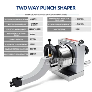 Punch Former High Precision Barrel Clamp Three Claw Single Double Direction Punch Needle Grinding Machine ER32 Grinding tool – Bidirectional punch