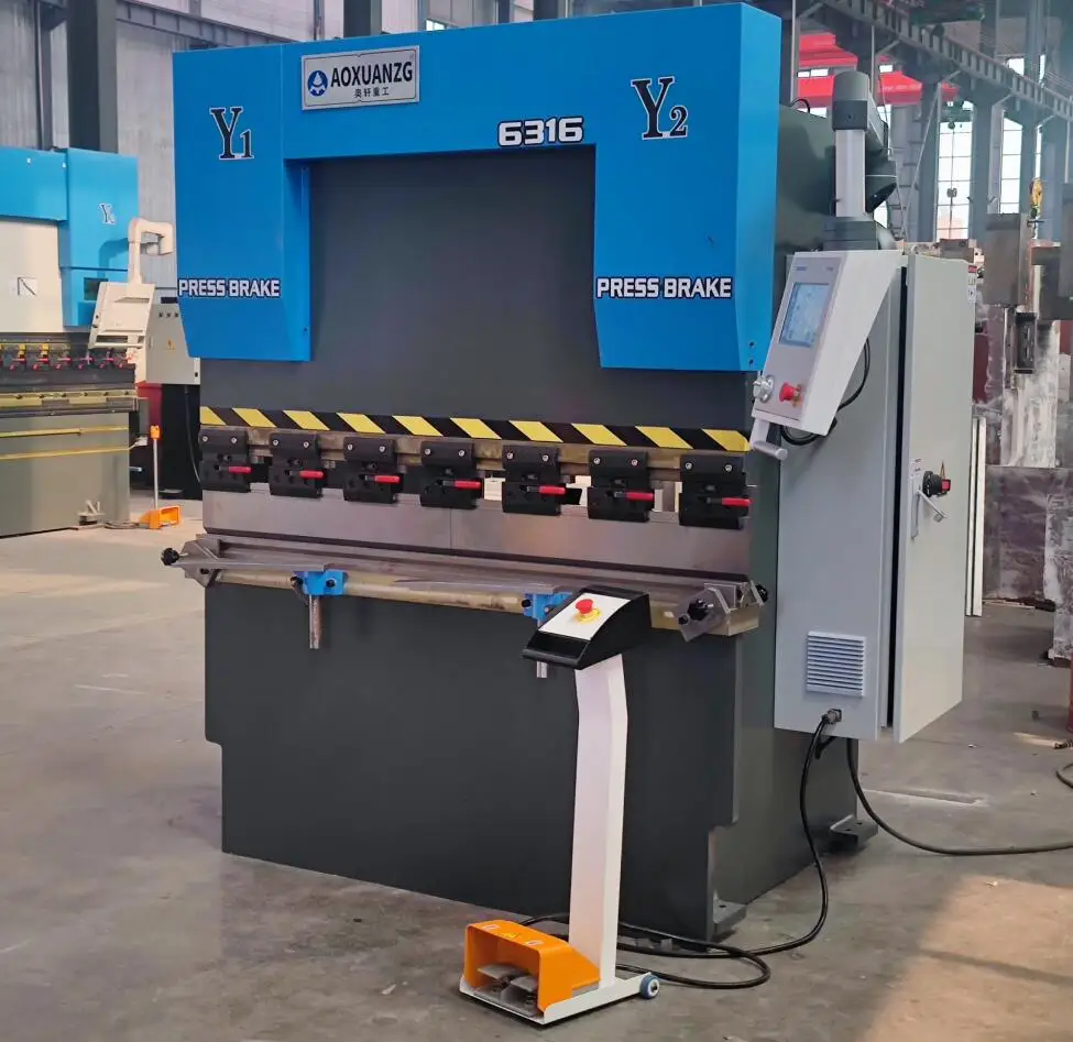 Hydraulic Press Brake, 63T 1600Mm Hydraulic Folder, Cnc Bending Machine With Tp10S Controller Hydraulic Press Brake, 63T 1600Mm Hydraulic Folder, Cnc Bending Machine With Tp10S Controller