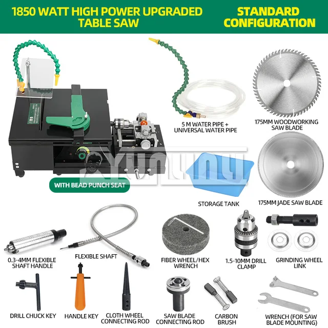 220V Multifunction Grinding Polishing Machine Mini Table Saw Jade Engraving Machine Portable Jade Cutting Machine Stone Polisher – Package 5 220V Multifunction Grinding Polishing Machine Mini Table Saw Jade Engraving Machine Portable Jade Cutting Machine Stone Polisher – Package 5
