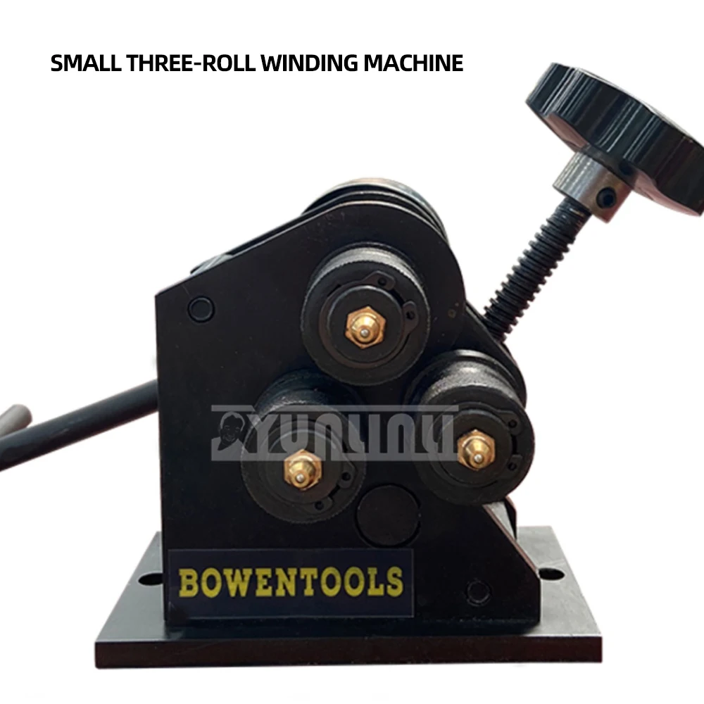 Three-Roll Circular Rolling Machine Small Manual Steel Plate Rolling Machine Pr-3 All Steel Structure Bending Machine Three-Roll Circular Rolling Machine Small Manual Steel Plate Rolling Machine Pr-3 All Steel Structure Bending Machine