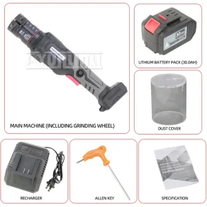 1.0-4.0 Electric Tungsten Needle Grinding Machine Rechargeable Cordless Tungsten Electrode Grinder Sharpener for Tig Welding – 30.0Ah battery