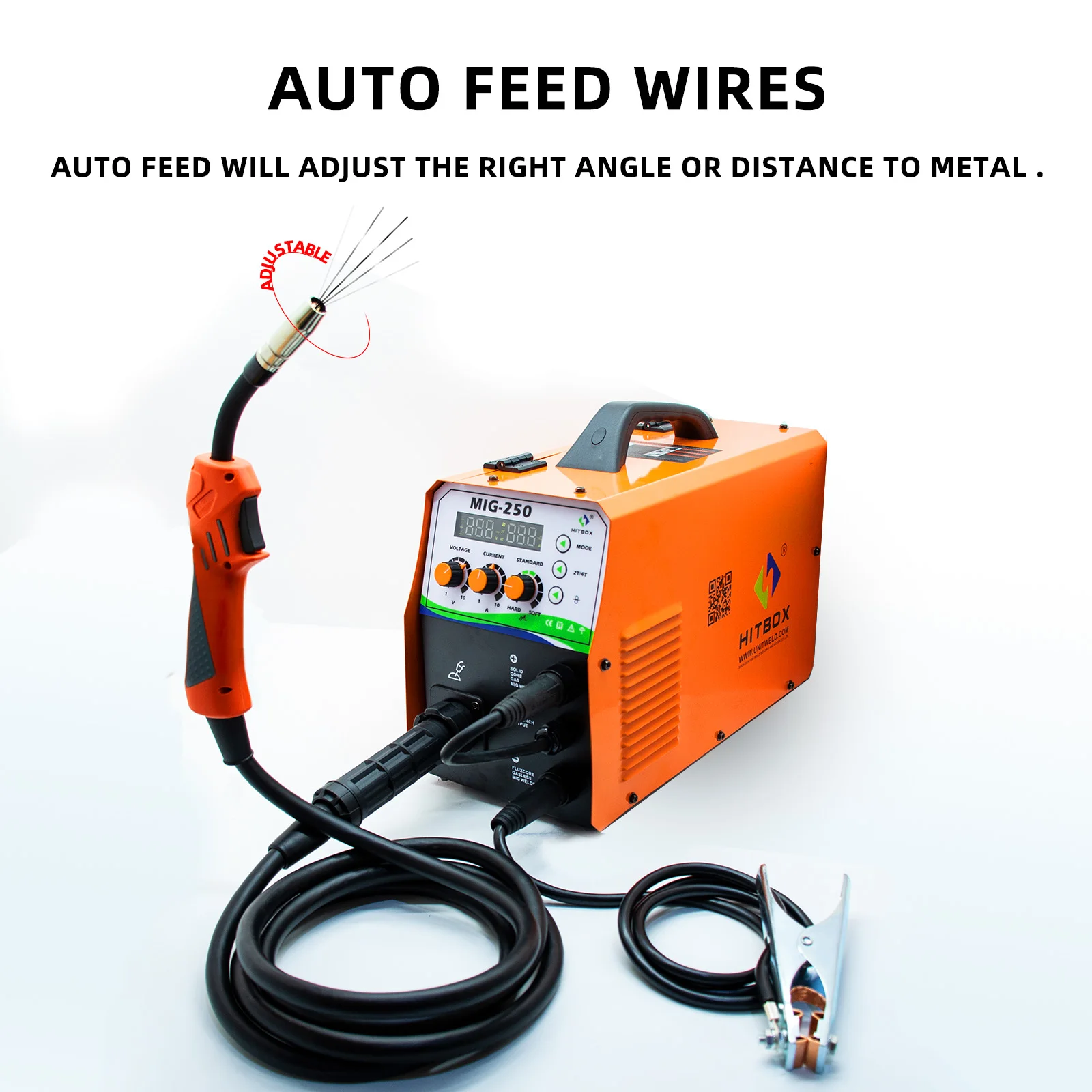 Hitbox Mig Welding Machine Mig250 Semi-Automatic Synergy 220V Tig Arc Welder Inverter Argon Co2 Multi Usage Hitbox Mig Welding Machine Mig250 Semi-Automatic Synergy 220V Tig Arc Welder Inverter Argon Co2 Multi Usage