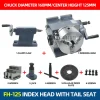 Milling Machine Dividing Head 160mm 6 Inch 3 Jaw Chuck Precision Semi Universal Dividing Head For Milling Machine Rotary Table – with Tailstock
