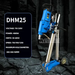 5280W 400mm Industrial Wet/Dry Diamond Core Drill Machine Electric Core Drilling Machine Concrete Core Drill Rig Stand – 300MM 4880W-201441321 – UK