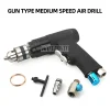 3/8” Professional Air Drill 1.5-10mm Pneumatic Drill High-speed Cordless Pistol Type Pneumatic Gun Drill Reversible Air Drill