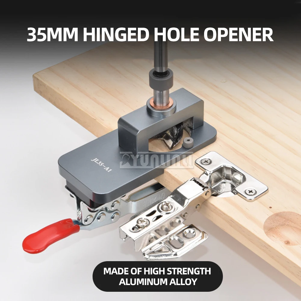 Jl35-A1 Woodworking 35Mm Hinge Opener Concealed Hinge Drilling Jig Cabinet Door Positioner Hinge Hole Drilling Locator Tool Jl35-A1 Woodworking 35Mm Hinge Opener Concealed Hinge Drilling Jig Cabinet Door Positioner Hinge Hole Drilling Locator Tool