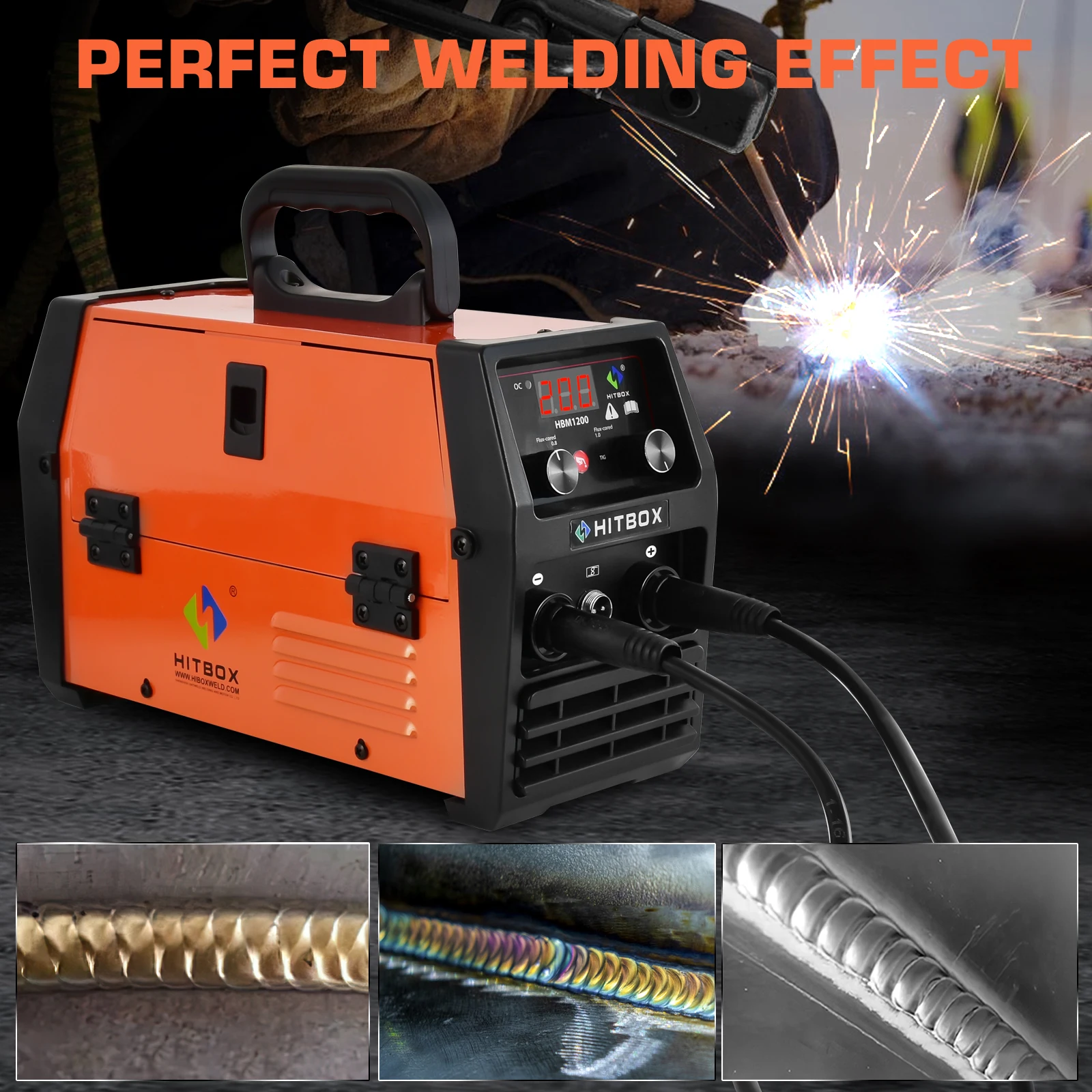 Hitbox Semi-Automatic Welding Machine 3 In 1 Tig Argon Arc Mig Inverter Welding Machine 110V 220V Gas-Less Hbm1200 Hitbox Semi-Automatic Welding Machine 3 In 1 Tig Argon Arc Mig Inverter Welding Machine 110V 220V Gas-Less Hbm1200