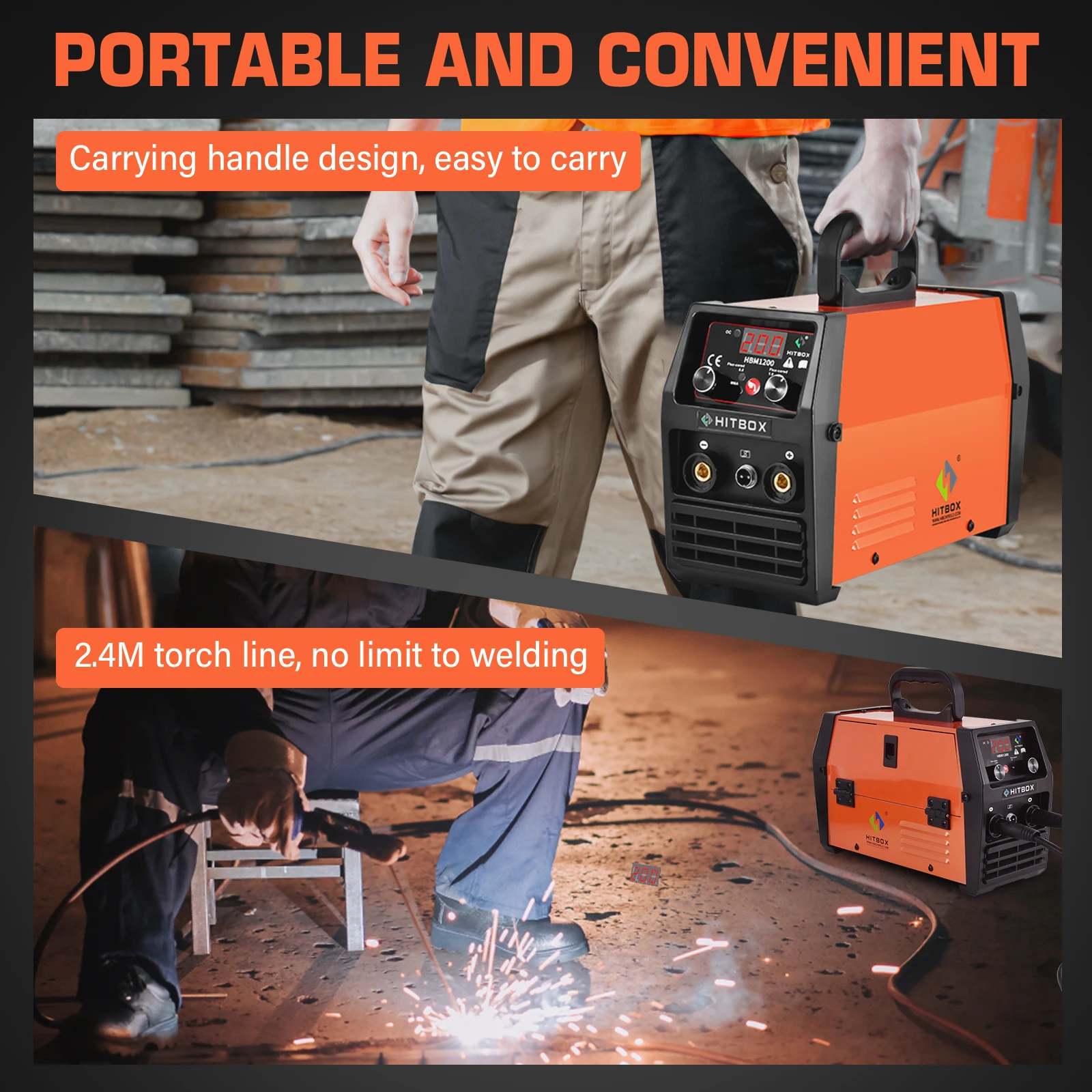 Hitbox Semi-Automatic Welding Machine 3 In 1 Tig Argon Arc Mig Inverter Welding Machine 110V 220V Gas-Less Hbm1200 Hitbox Semi-Automatic Welding Machine 3 In 1 Tig Argon Arc Mig Inverter Welding Machine 110V 220V Gas-Less Hbm1200