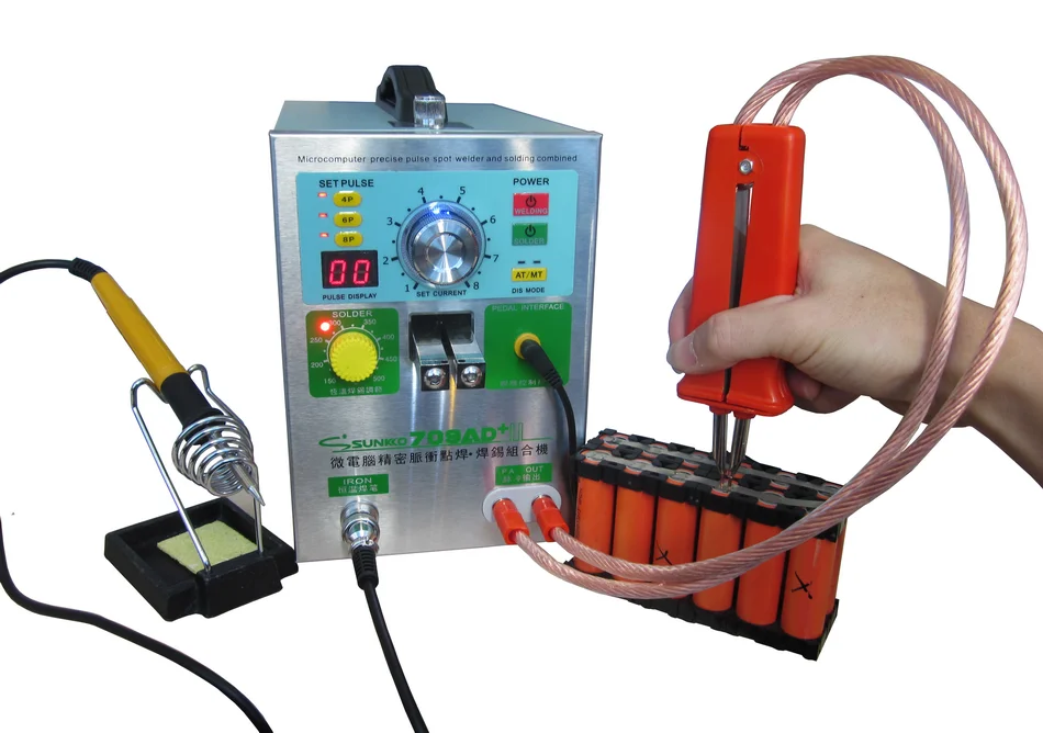 Sunkko 709Ad+ Spot Welder With Soldering Iron Spot Welding Machine For Battery Sunkko 709Ad+ Spot Welder With Soldering Iron Spot Welding Machine For Battery