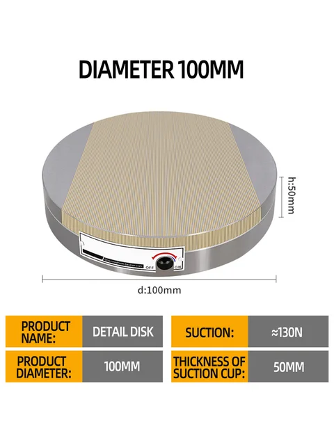 100Mm Circular Permanent Magnet Suction Cup Surface Grinder Permanent Brass Magnetic Chuck Grinding Disk Grinding Machines – 100Mm-29 100Mm Circular Permanent Magnet Suction Cup Surface Grinder Permanent Brass Magnetic Chuck Grinding Disk Grinding Machines – 100Mm-29