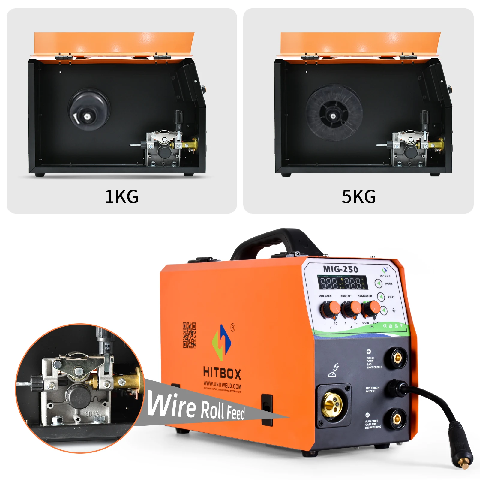 Hitbox Mig Welding Machine Mig250 Semi-Automatic Synergy 220V Tig Arc Welder Inverter Argon Co2 Multi Usage Hitbox Mig Welding Machine Mig250 Semi-Automatic Synergy 220V Tig Arc Welder Inverter Argon Co2 Multi Usage