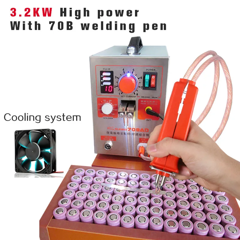 709Ad Spot Welding Machine 3.2Kw Pulse Induction Automatic Spot Welder For 18650 Battery Pack With S70Bn Pen 709Ad Spot Welding Machine 3.2Kw Pulse Induction Automatic Spot Welder For 18650 Battery Pack With S70Bn Pen