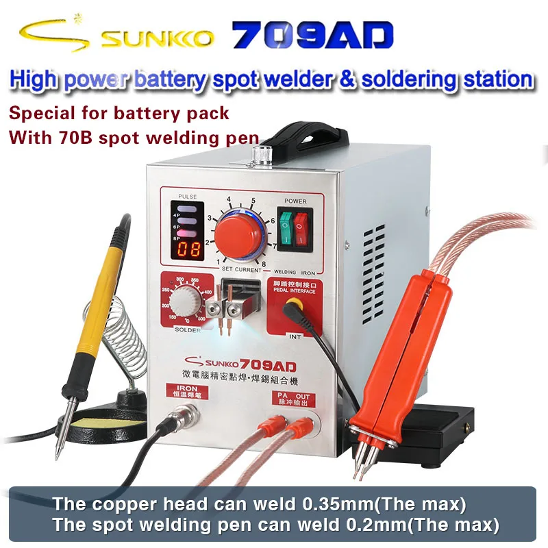 709Ad Spot Welding Machine 3.2Kw Pulse Induction Automatic Spot Welder For 18650 Battery Pack With S70Bn Pen 709Ad Spot Welding Machine 3.2Kw Pulse Induction Automatic Spot Welder For 18650 Battery Pack With S70Bn Pen