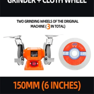 6 Inch Grinding Machine, Household Desktop 220v Industrial Polishing Machine, Knife Sharpener, Multifunctional Electric Grinder – 6 inch