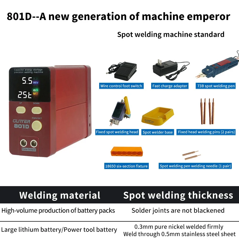 Lithium Battery Portable Sunkko 801D Spot Welding Machine For 18650 Lithium Ion Battery Lithium Battery Portable Sunkko 801D Spot Welding Machine For 18650 Lithium Ion Battery
