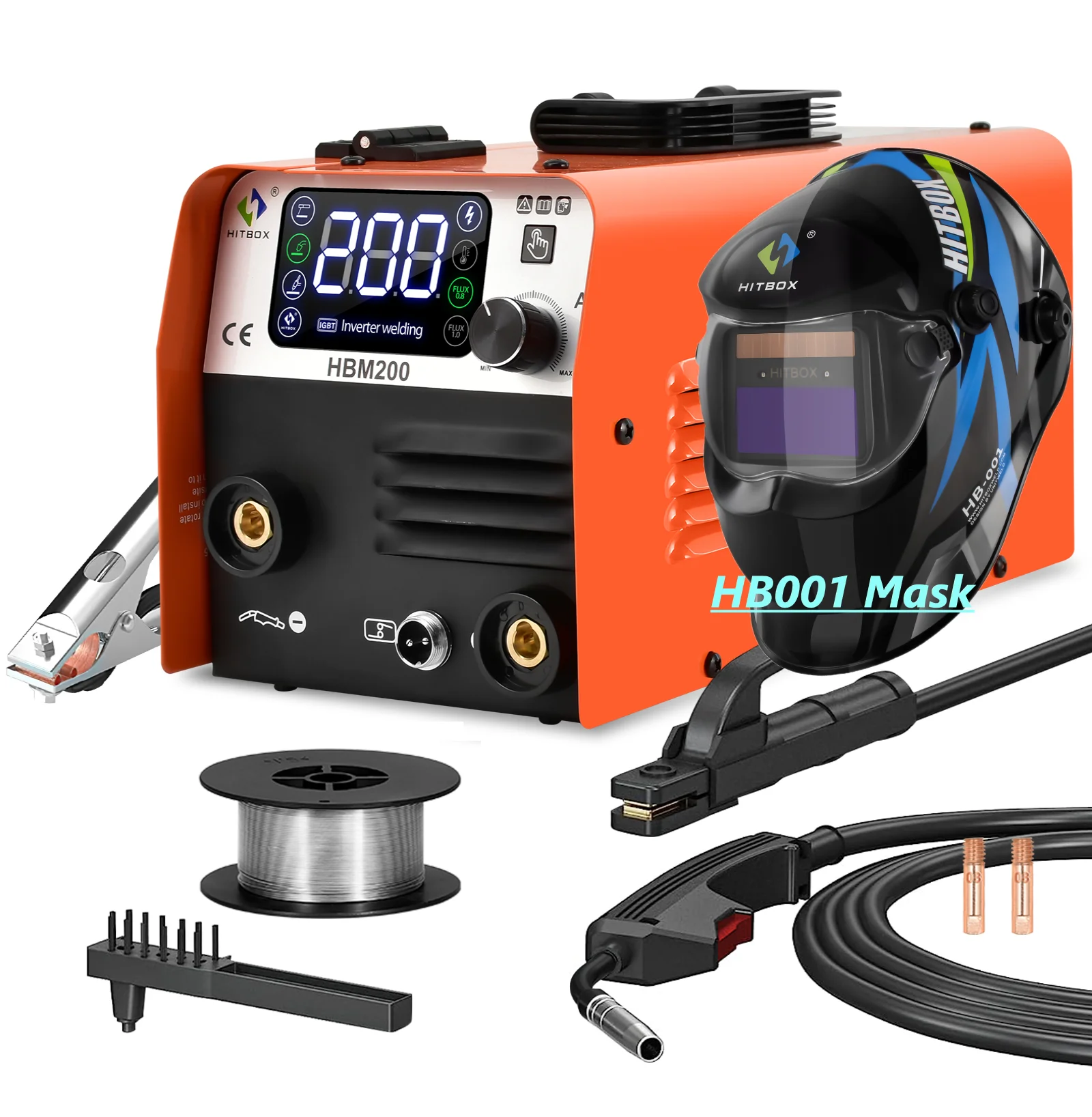 Hitbox Mma Arc Mig Tig Welder 3 In1 Hbm200 Mig Semi-Automatic Welding Machine Without Gas Inverter Hitbox Mma Arc Mig Tig Welder 3 In1 Hbm200 Mig Semi-Automatic Welding Machine Without Gas Inverter